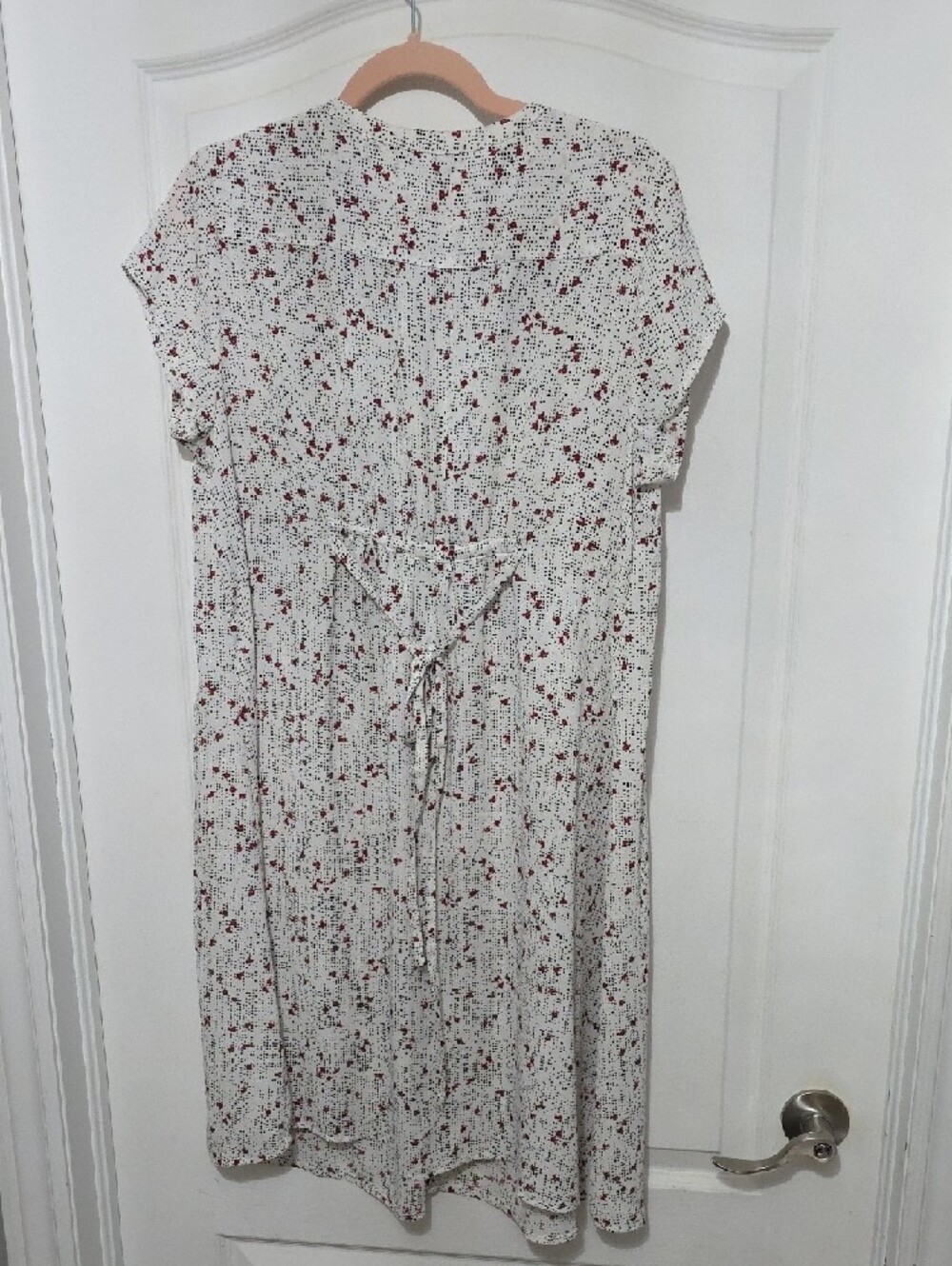 Worthington Cream Midi Dress with Red Ditsy Floral Print - Picture 5 of 5
